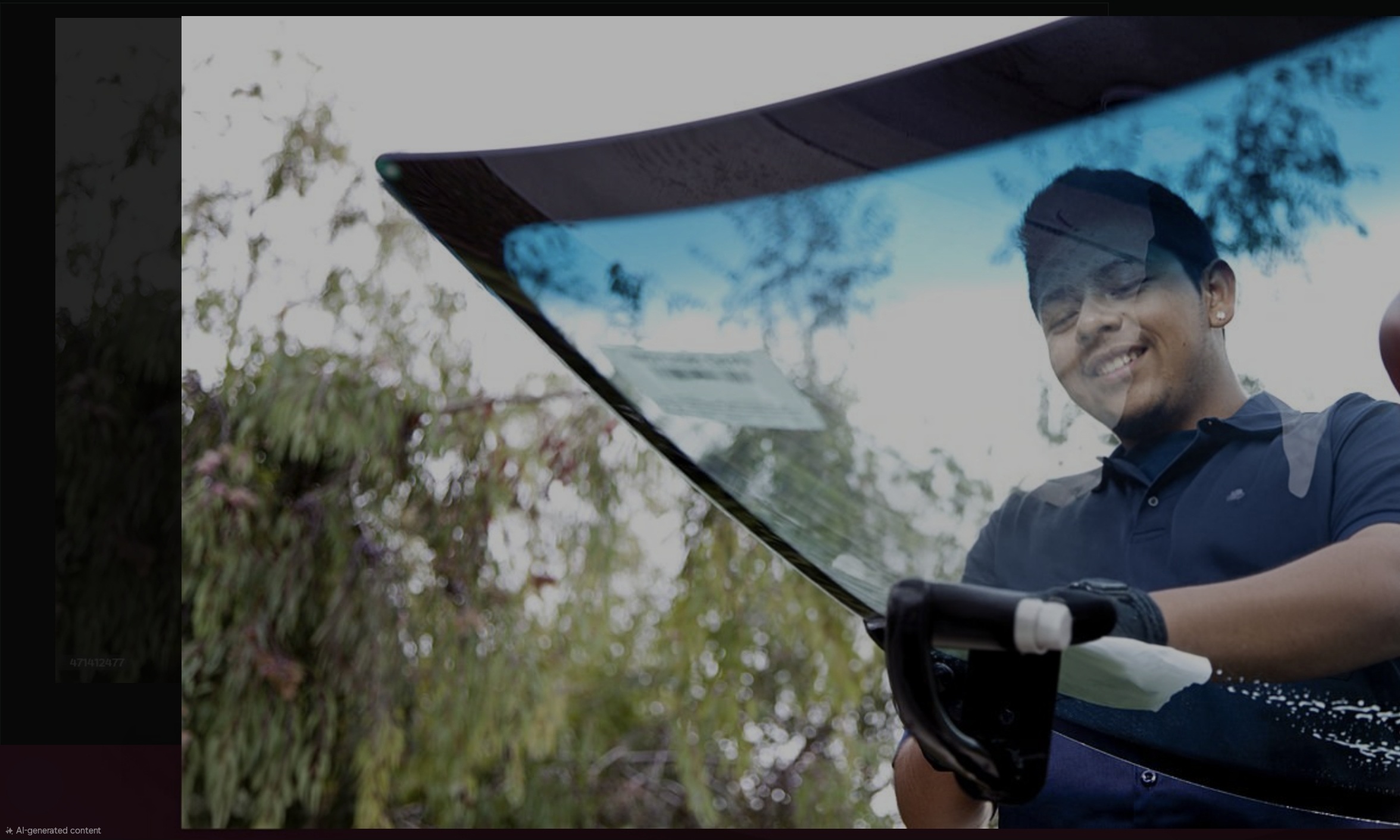 Auto glass technician installing a windshield on a customer's vehicle in the Tri-Cities, WA